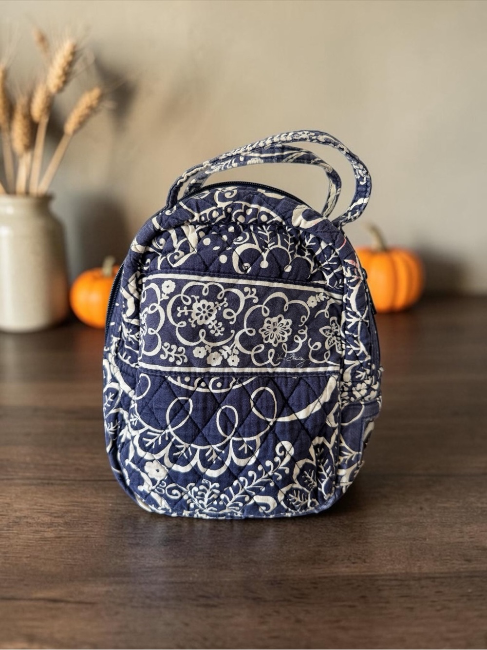 Vera Bradley Twirly Birds Pattern Lunch Tote